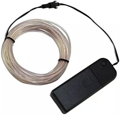 Sankei FG 5M Flexible EL Wire Rope Neon Light Glow With Controller For Party Dance Car Decor-white
