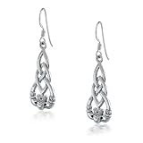 Bling Jewelry Sterling Silver Celtic Knot Claddagh Dangle Earrings [Jewelry]