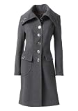 Manteau gris en cachemire féminin 34 (309)