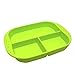 Kinderville Silicone Divided Plate Green 100% Food-Grade Silicone - Designed in California