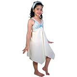 Palma City, Girl's Light Summer Dress With Bandana. 100% All Natural Cotton