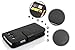 Cadorabo Book Case Compatible with Samsung Galaxy MEGA 5.8 in Oxid Black - with Stand Function and Card Slot Made of Structured Faux Leather - Wallet Etui Cover Pouch PU Leather Flip