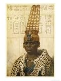 Taharqa Pharaoh (25th Dynasty) Initiated Extensive Building Projects in Both Egypt and Nubia Giclee Poster Print by Winifred Brunton, 18x24