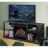 IMAGE OF Dimplex Cornet TV Stand with Electric Fireplace in Black