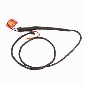 FANCY DRESS ACCESSORY - BLACK LEATHER WHIP