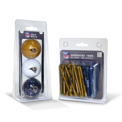 NFL St. Louis Rams 3 Pack Golf Balls (50 Pack Team Tees)