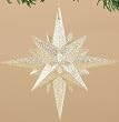 Winter's Beauty Gold Glittered Moravian Star Christmas Ornament