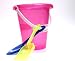 Beach Bucket with Two Sand Shovels INCLUDES FREE MESH TOTE BAG!!