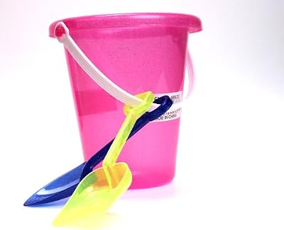 Beach Bucket with Two Sand Shovels
