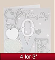 Glitter Wedding Day Card