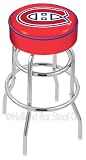 Montreal Canadiens 25 inch Double-Ring Chrome Bar Stool