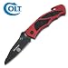 Colt Folding Knife Serrated Firefighter Rescue Red