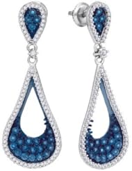 1.00CTW BLUE DIAMOND MICRO-PAVE EARRING