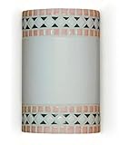 Mosaic Ceramic Wall Sconce w Squared Diamond Design