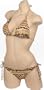 Hot Sexy Brazilian Cut Desert Tan Brown Print Triangle Top String Bikini Style Swimsuit Bathing Suit