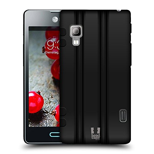 Head Case Designs Titanium Briefcase Protective Snap-on Hard Back Case Cover for LG Optimus L5 II Dual E455