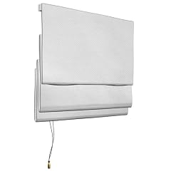 Stoffrollo Raffrollo f�r Fenster / Stoffrollo Baumwoll / Seitenzugrollo mit Schnurzug / 120 x 175cm / weiss