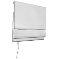 Stoffrollo Raffrollo f�r Fenster / Stoffrollo Baumwoll / Seitenzugrollo mit Schnurzug / 120 x 175cm / weiss