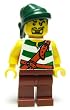 Pirate (Green Stripes) - LEGO Pirates Minifigure