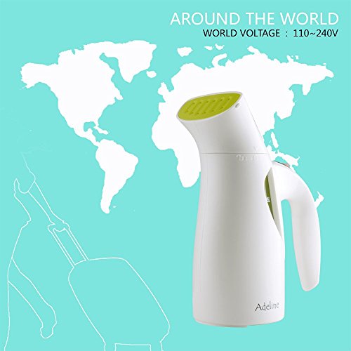 Adeline Premium PureSteam Fabric Hand-held Steamer - White