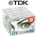 TDK High Quality Mini DV Digital Camcorder Tape, Pack of 5, DVM60