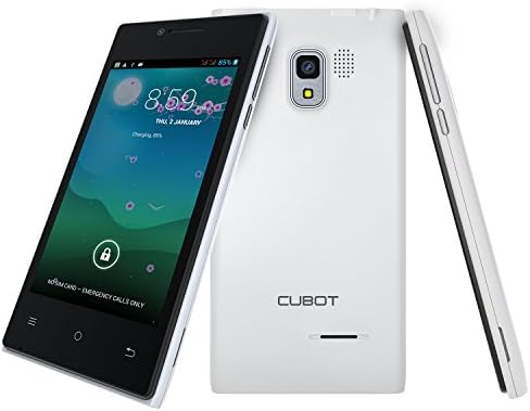 Unlocked Cubot GT72+ 4.0 inch Android 4.4 Smartphone MTK6572 Dual Core Mobile Phone GPS WiFi Cellphone (White)
