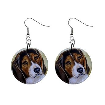 Beagle Earrings Limited Edition Art Jewelry