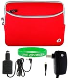 Dell Inspiron Mini 10 Inch 10.1 Inch Notebook Sleeve Case - Bundle with 12V Car and Wall Charger