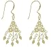 18kt Gold Over Sterling Silver Lace Filigree Diamond Drop Earrings