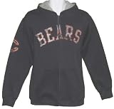 Youth Chicago Bears Full Zip Distressed Hooded Sweatshirt - XL 18-20