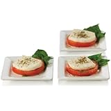 Libbey Just Tasting Square Plate Set, Ceramic, 13 Pcs (12 Plates and 1 Recipe Card)