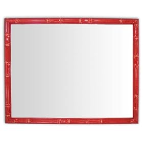 Decorative Horizontal Wall Mounted Mirrors Framed in Red Bamboo for Bathroom, Bedroom, Any...