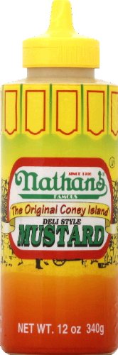 Nathan Coney Island Mustard, Squeeze Bottle, 12-ounce