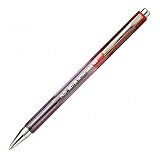 Retractable Pen, Refillable, Nonslip Grip, .5mm, Red Ink, Sold as 1 box(12 per box)