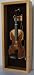 Violin Box Music Viola Display Case Cabinet Wall Rack Holder-OAK Finish (VD01-OA)