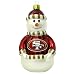 San Francisco 49ers Blown Glass Snowman Christmas Tree Ornament