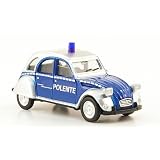 Citroen 2CV, polizia Schleswig-Holstein, modello di automobile, modello prefabbricato, Herpa 1:87di Herpa