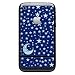Premium Blue Night with Stars and Moon Design Stick-on Cell Phone Backplate Decal Cover and Premium Screen Protector for Apple iPhone 3G / 3G S