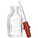 American Educational Square Glass Barnes Straight Dropping Bottle, 30mL Capacity