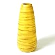 EXP Handmade Ceramic Spun-Bamboo-Style Tall Flower Vase In Yellow