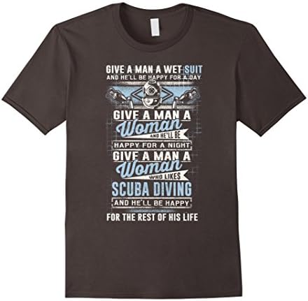 Men's Scuba Diving Tshirt Large Asphalt
