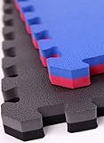 IncStores - 1" MMA Interlocking Foam Tiles (Blue/Red, 10 Tiles) - Perfect for martial arts, lightweight home gyms, p90x, Insanity, gymnastics, yoga, cardio, aerobic, and plyometric exercises