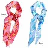 L. Erickson USA Elastic Loop Headband - St. Tropez 100% Silk Print
