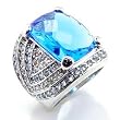 Women's Aquamarine Cubic Zirconia Ring, Size: 5-10