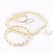 Ivory 8mm Glass Pearl Necklace, Bracelet and Earring Set by Margot Townsend