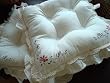 Shabby Chic Crochet/Embroid Soft Chair Pad w/Filling