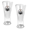 Edmonton Oilers 2pc 19oz Pilsner Glass Set - Primary Logo NHL Hockey
