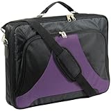 Lotsaveoutlet 18" 18.4" 18 18.4 Inch Laptop Notebook Carrying Messenger Bag Case Briefcase Black Purple Color for Apple Hp IBM Dell Acer Alienware Sony
