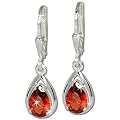 SilberDream Ohrringe Tr�ne rot 925 Sterling Silber Ohrh�nger SDO520R