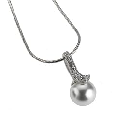 ZEEme Pearls Anh�nger/Kette 42+5cm aus einer weissen Glasperle und Zirkonias 500243606